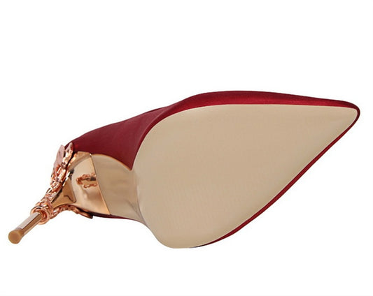 Elegant Pointy Silver Heels for Women | Fly Shoe